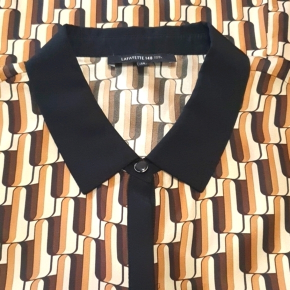 100% Silk Lafayette 148 Button down Shirt - Picture 3 of 8